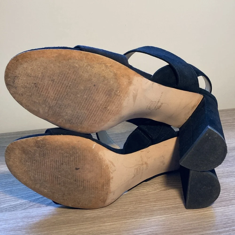 Ann Taylor block heel lorna sandal black 7,5